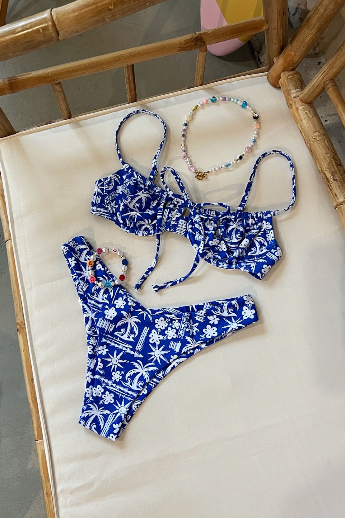 Cheeky V Bikini Bottom in Caribbean Blues – Pixelated Boutique