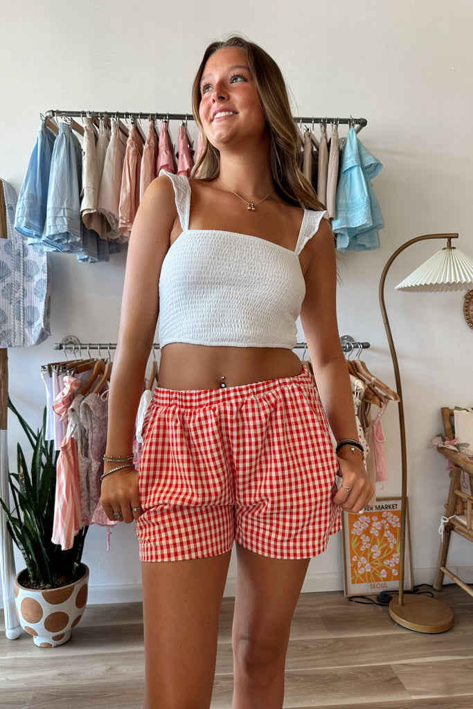 Red Gingham Boxer Shorrts, Pixelated Boutique, Women's Clothing, Women's Jewelry and Gifts, Online Shopping for Women, Latest Fashion Trends 2024, Virginia Beach Clothing Stores, Rush Dresses for Sorority Events, Graduation Dresses for 2024, Clothing Stores in Virginia Beach, Aesthetic Fashion Trends, East Coast Fashion Styles, Summer 2024 Fashion Trends, Sustainable Women's Clothing, Unique Gift Ideas for Women