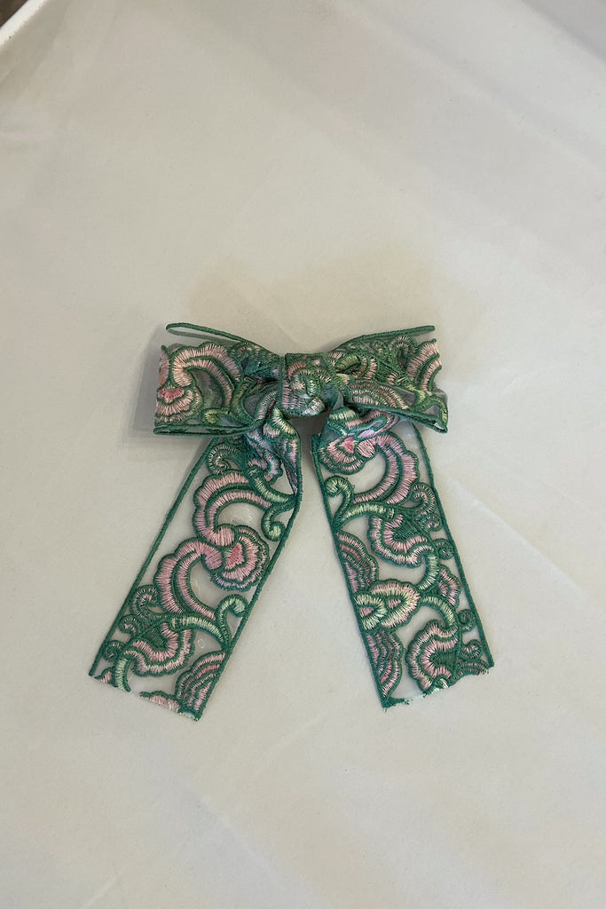 Floral embroidered bow clip, Pixelated Boutique, Women's Clothing, Women's Jewelry and Gifts, Online Shopping for Women, Latest Fashion Trends 2024, Virginia Beach Clothing Stores, Rush Dresses for Sorority Events, Graduation Dresses for 2024, Clothing Stores in Virginia Beach, Aesthetic Fashion Trends, East Coast Fashion Styles, Summer 2024 Fashion Trends, Sustainable Women's Clothing, Unique Gift Ideas for Women