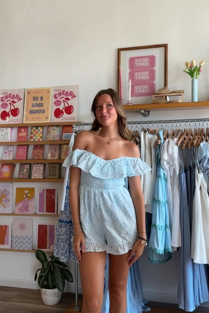 Blue mini romper, Pixelated Boutique, Women's Clothing, Women's Jewelry and Gifts, Online Shopping for Women, Latest Fashion Trends 2024, Virginia Beach Clothing Stores, Rush Dresses for Sorority Events, Graduation Dresses for 2024, Clothing Stores in Virginia Beach, Aesthetic Fashion Trends, East Coast Fashion Styles, Summer 2024 Fashion Trends, Sustainable Women's Clothing, Unique Gift Ideas for Women